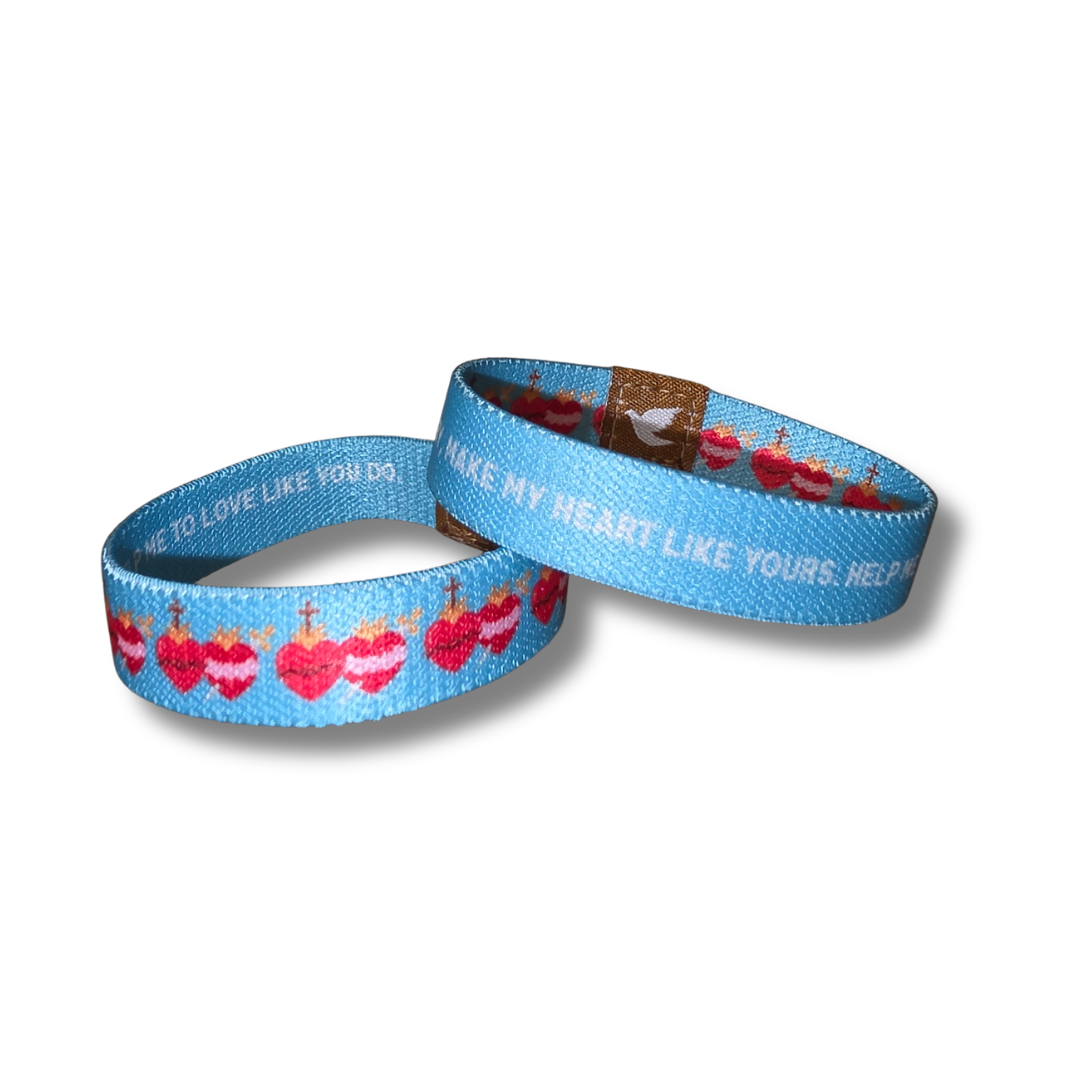 2 Hearts Small Kids Elastic TruthBand