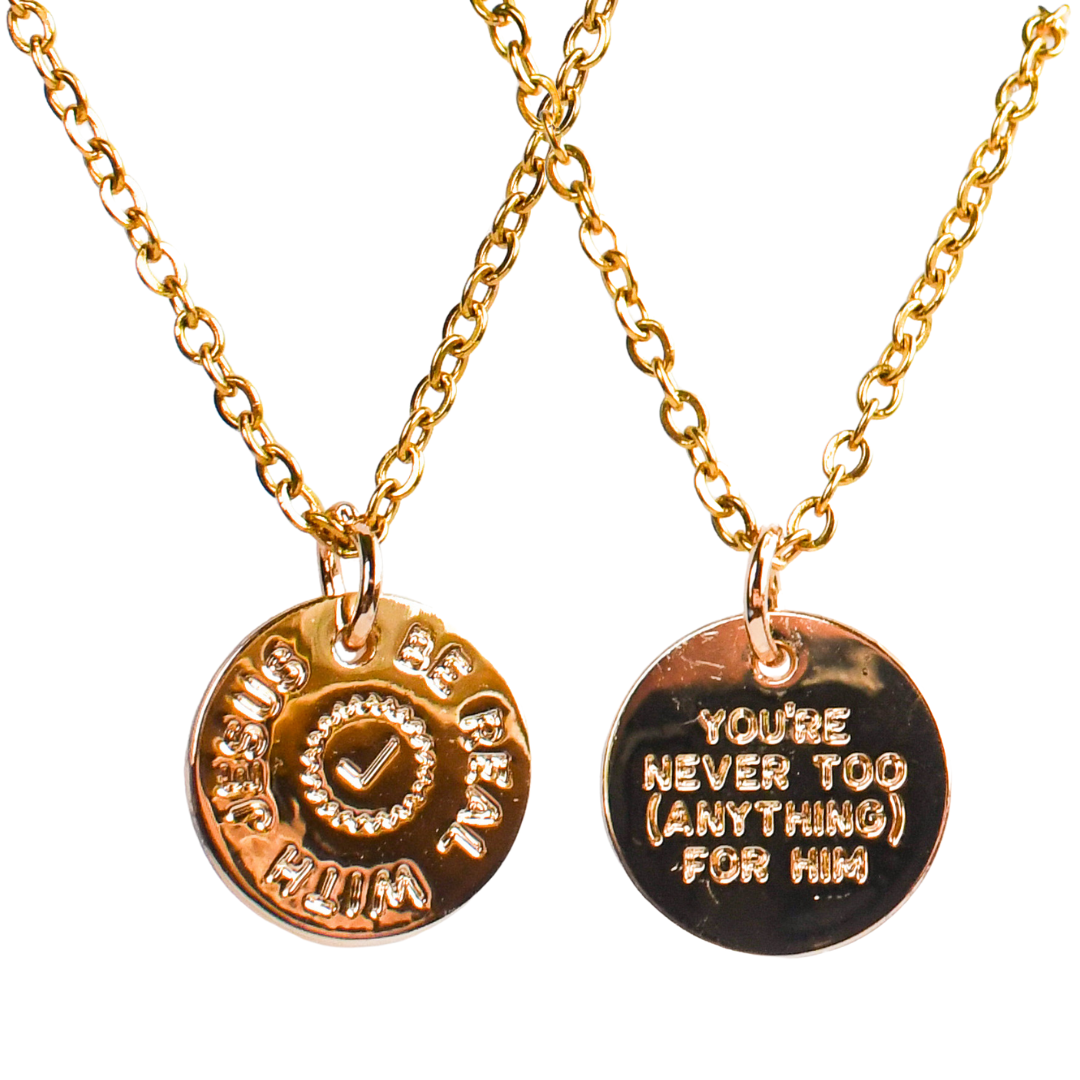 Be Real with Jesus Gold Necklace-Pink Salt Riot