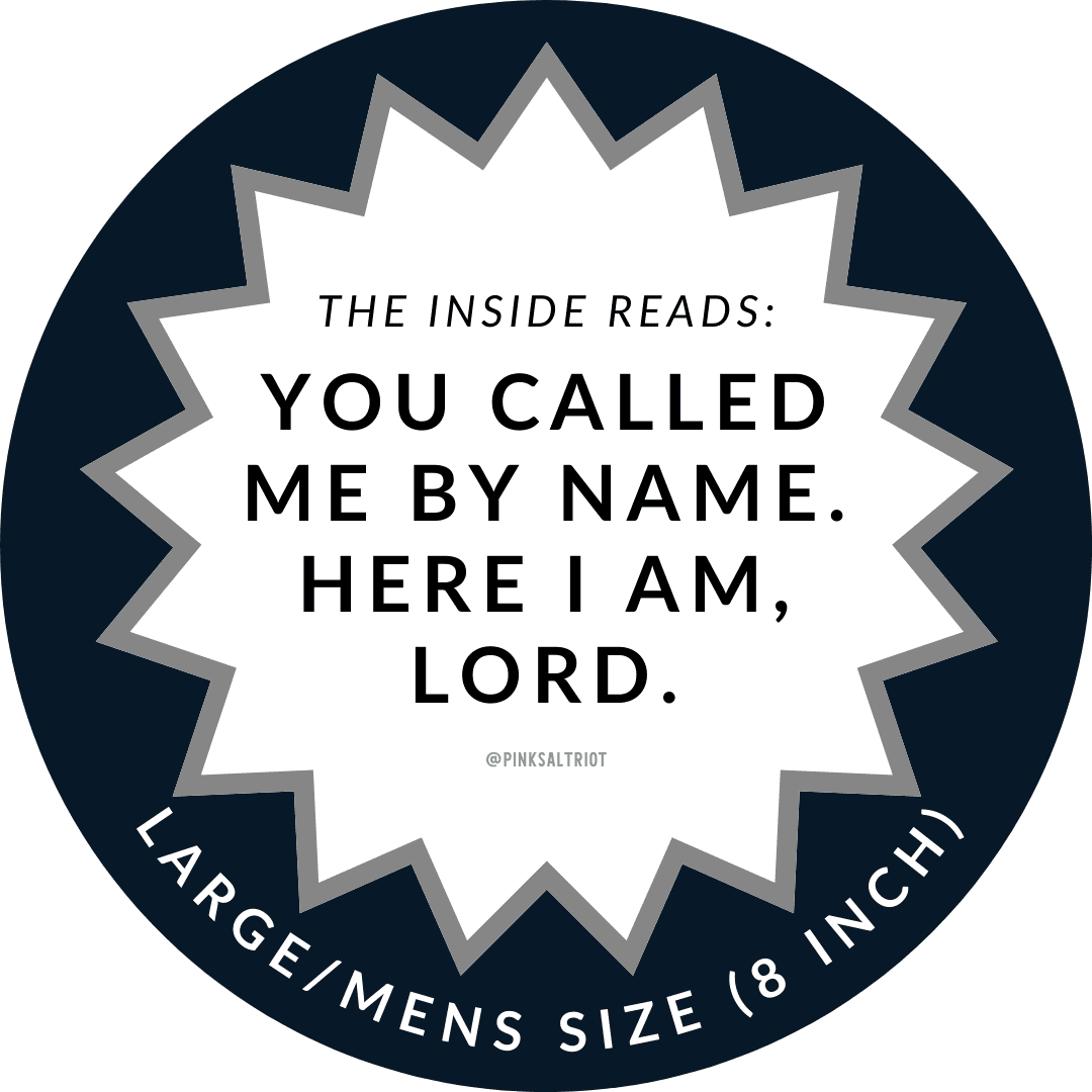 Called By Name Pastor Mens TruthBand- Pink Salt Riot- wording