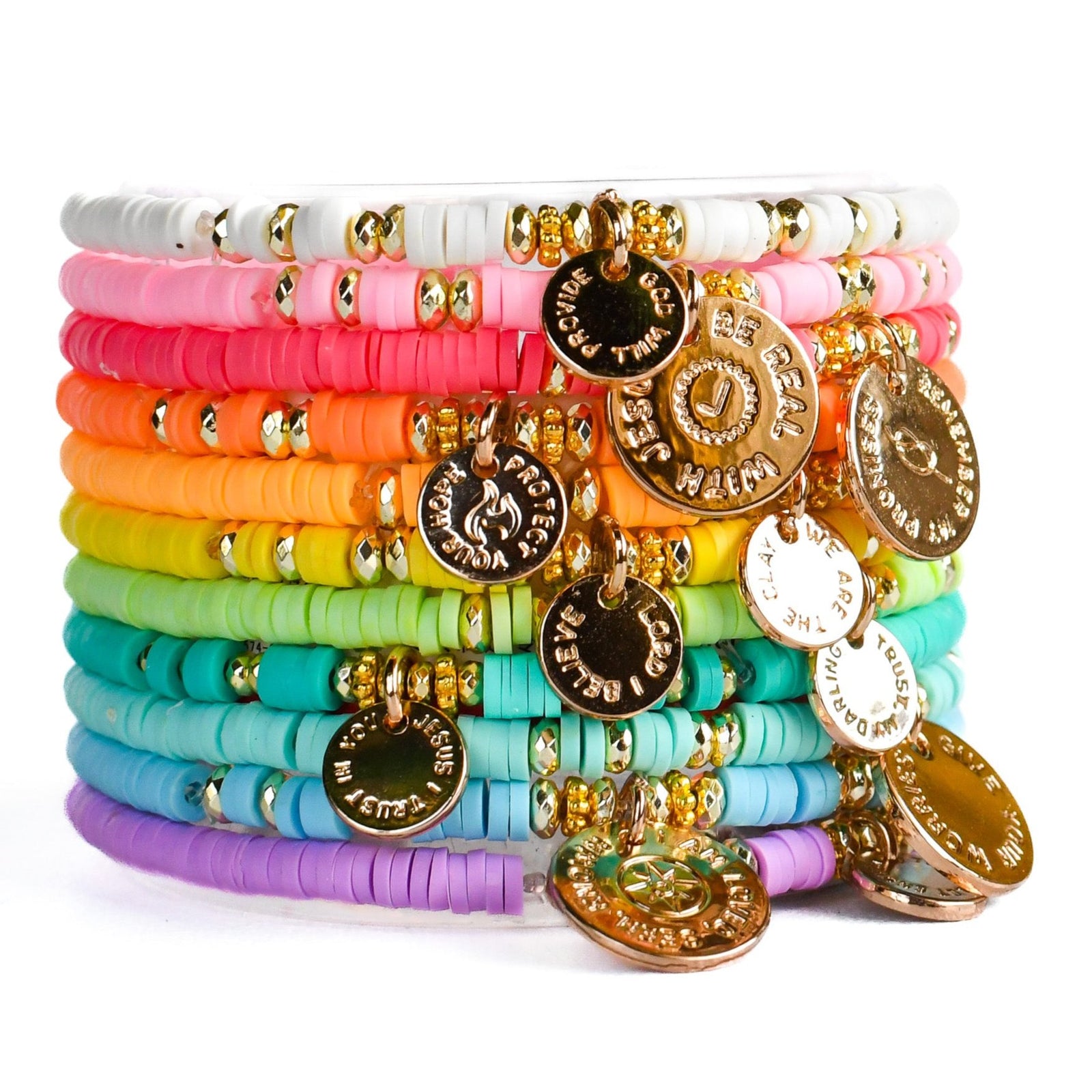 Create Your Own - Rainbow Charm Bracelets-Pink Salt Riot