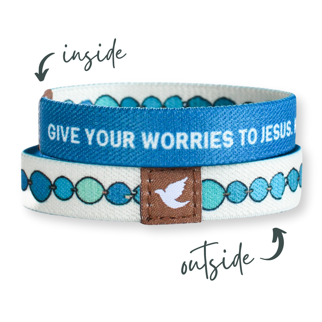 Give Your Worries to Jesus Womens Truthband-Pink Salt Riot
