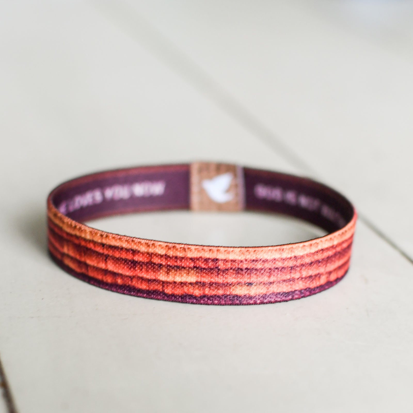 God Loves You Now Men’s TruthBand-Pink Salt Riot- outside design