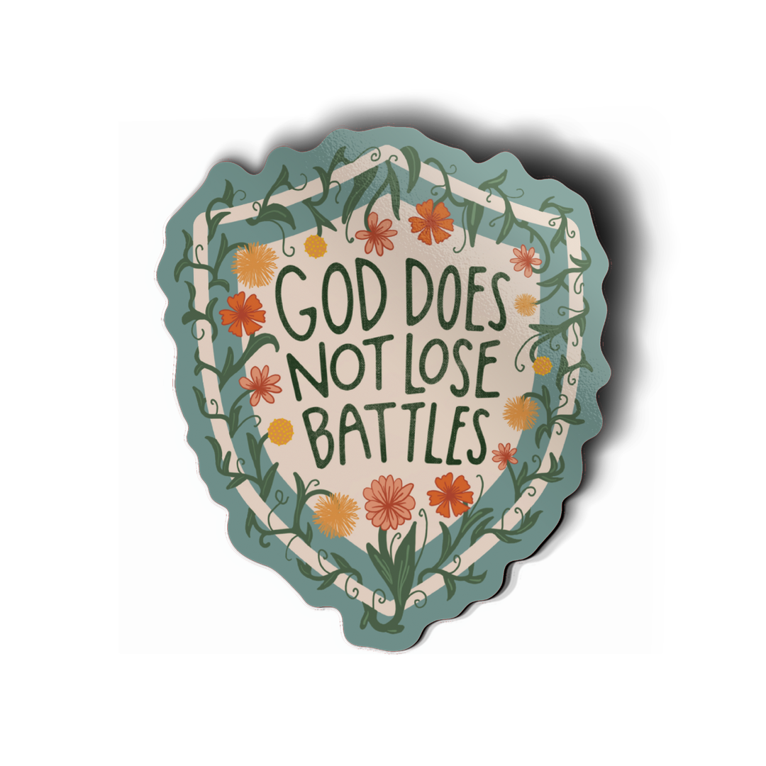 God Does Not Lose Battles Vinyl Sticker-Pink Salt Riot