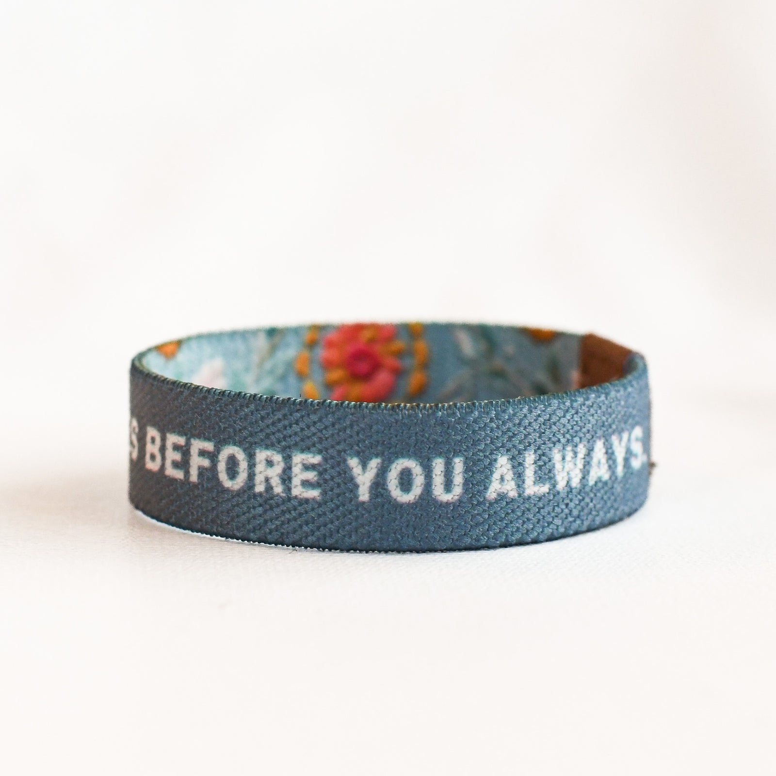 Have Courage Blue Floral Kids Truthband-Pink Salt Riot
