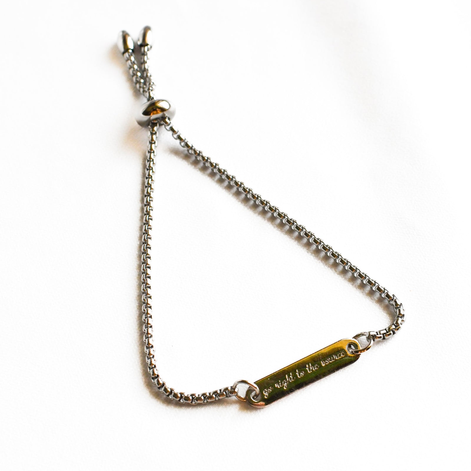 Just Ask Jesus Silver Bar Slider Bracelet-Pink Salt Riot