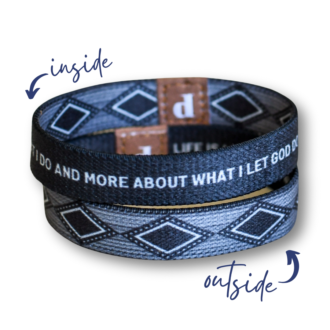 Life is About God Black Mens TruthBand-Pink Salt Riot