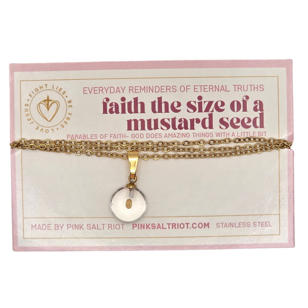 Mustard Seed Gold Necklace