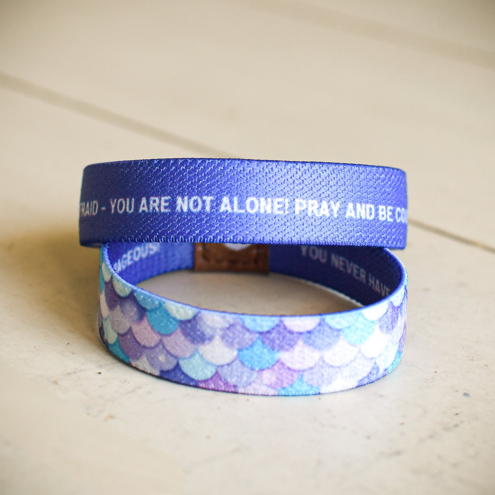 Never Afraid Mermaid Print Kids Truthband-Pink Salt Riot