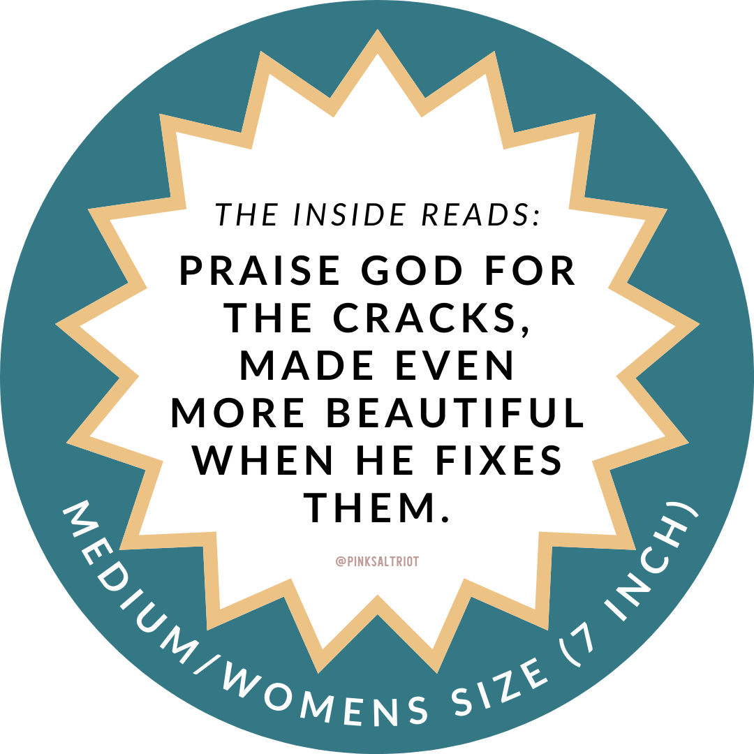 Praise God for the Cracks Womens TruthBand-Pink Salt Riot