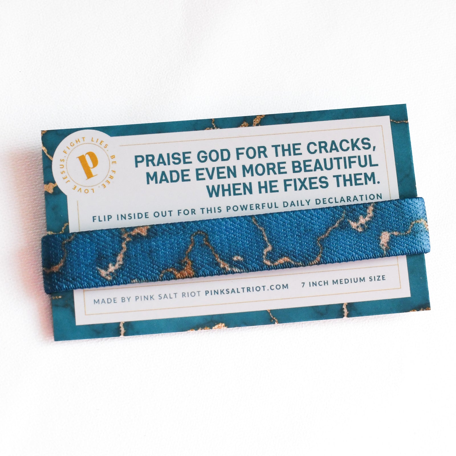 Praise God for the Cracks Womens TruthBand-Pink Salt Riot