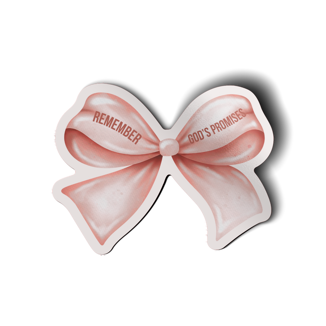 Remember God's Promises Vinyl Sticker-Pink Salt Riot