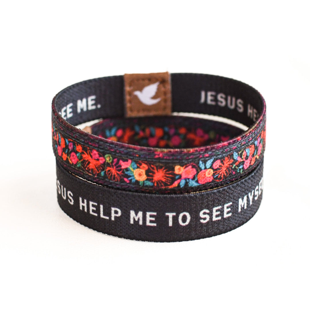 See Myself Floral Womens Truthband-Pink Salt Riot closeup