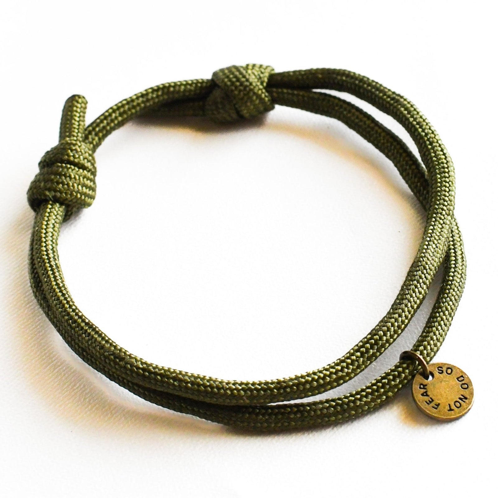 So Do Not Fear Olive Paracord Bracelet-Pink Salt Riot