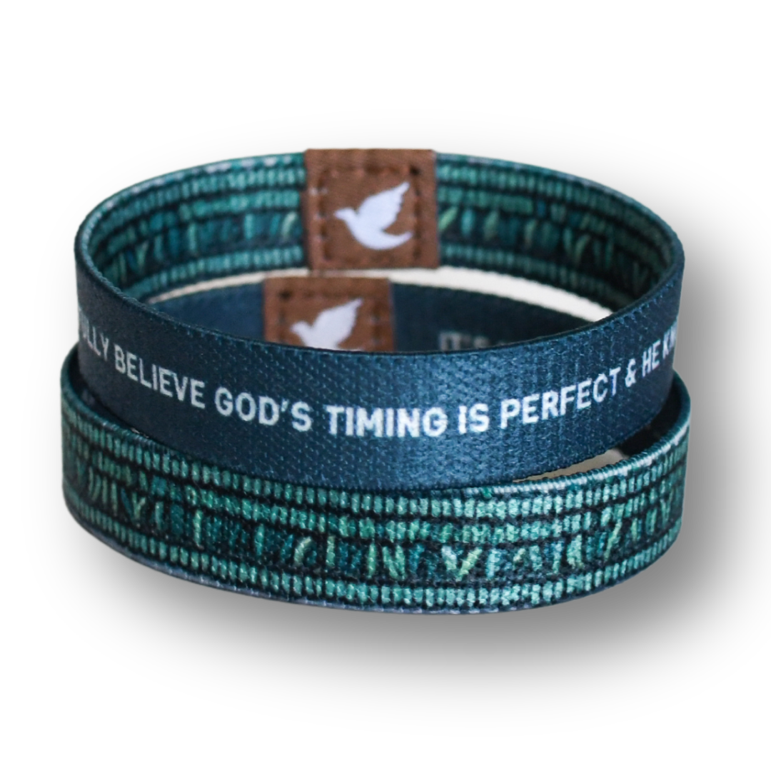 Trust God's Timing Womens TruthBand-Pink Salt Riot