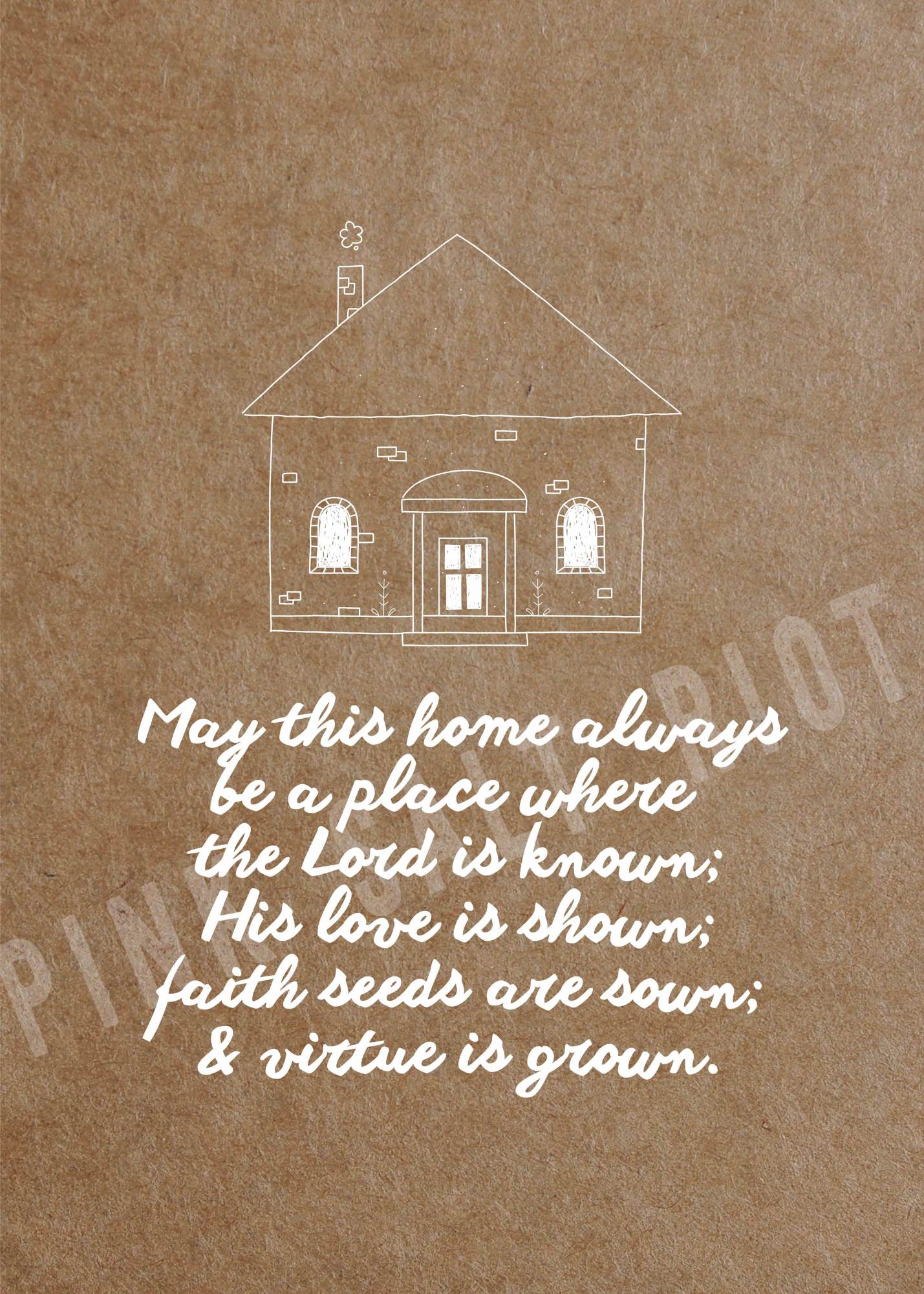 God Bless This Home Double Sided Print - Pink Salt Riot