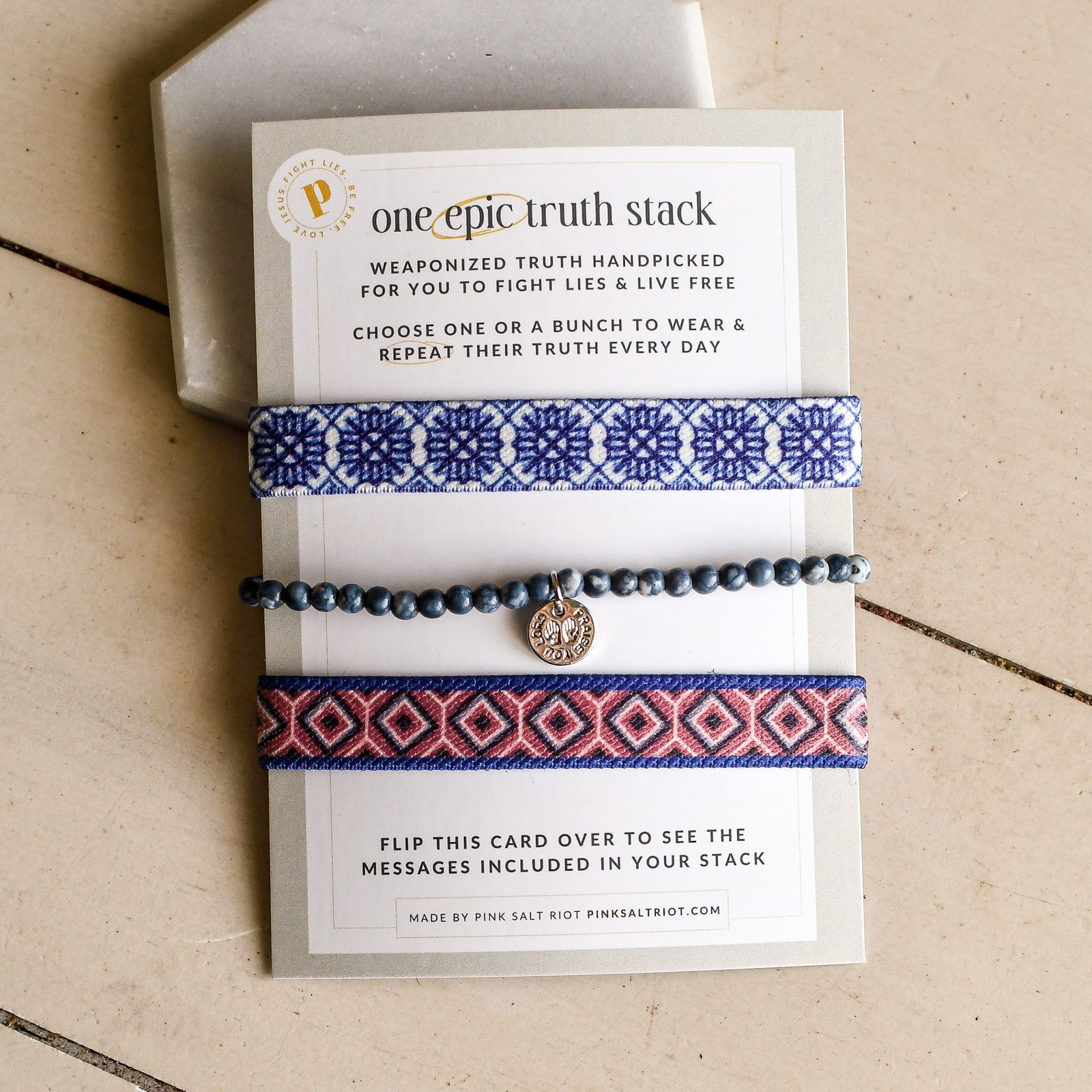 Surrendered Stack - Precious & Worthy, Praise God, and God's Word - Pink Salt Riot