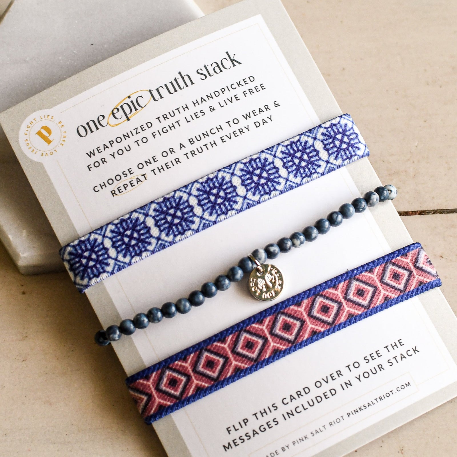 Surrendered Stack - Precious & Worthy, Praise God, and God's Word - Pink Salt Riot