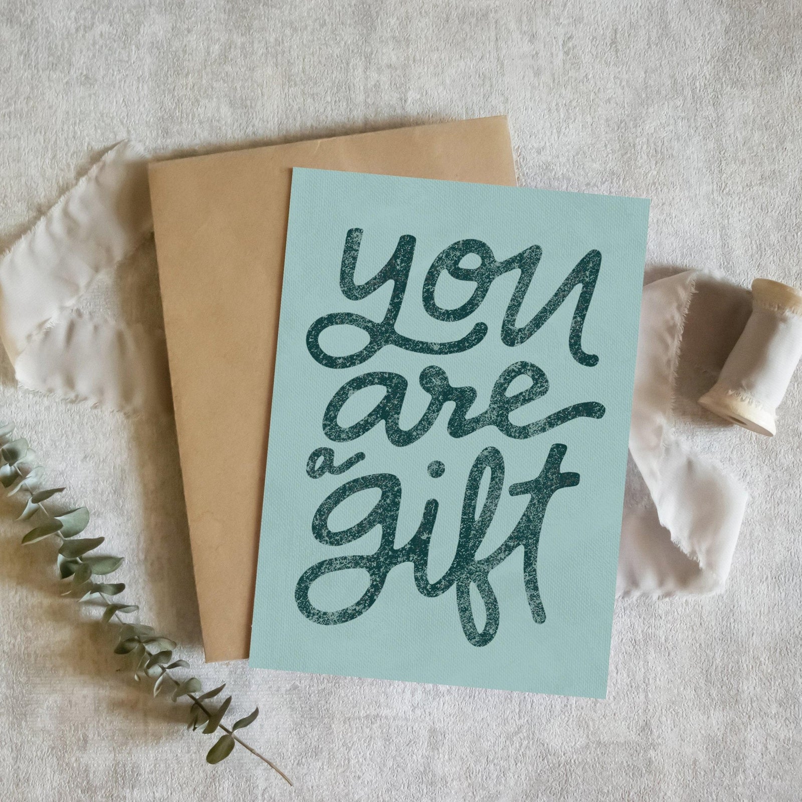 You are a Gift Greeting Card - Pink Salt Riot