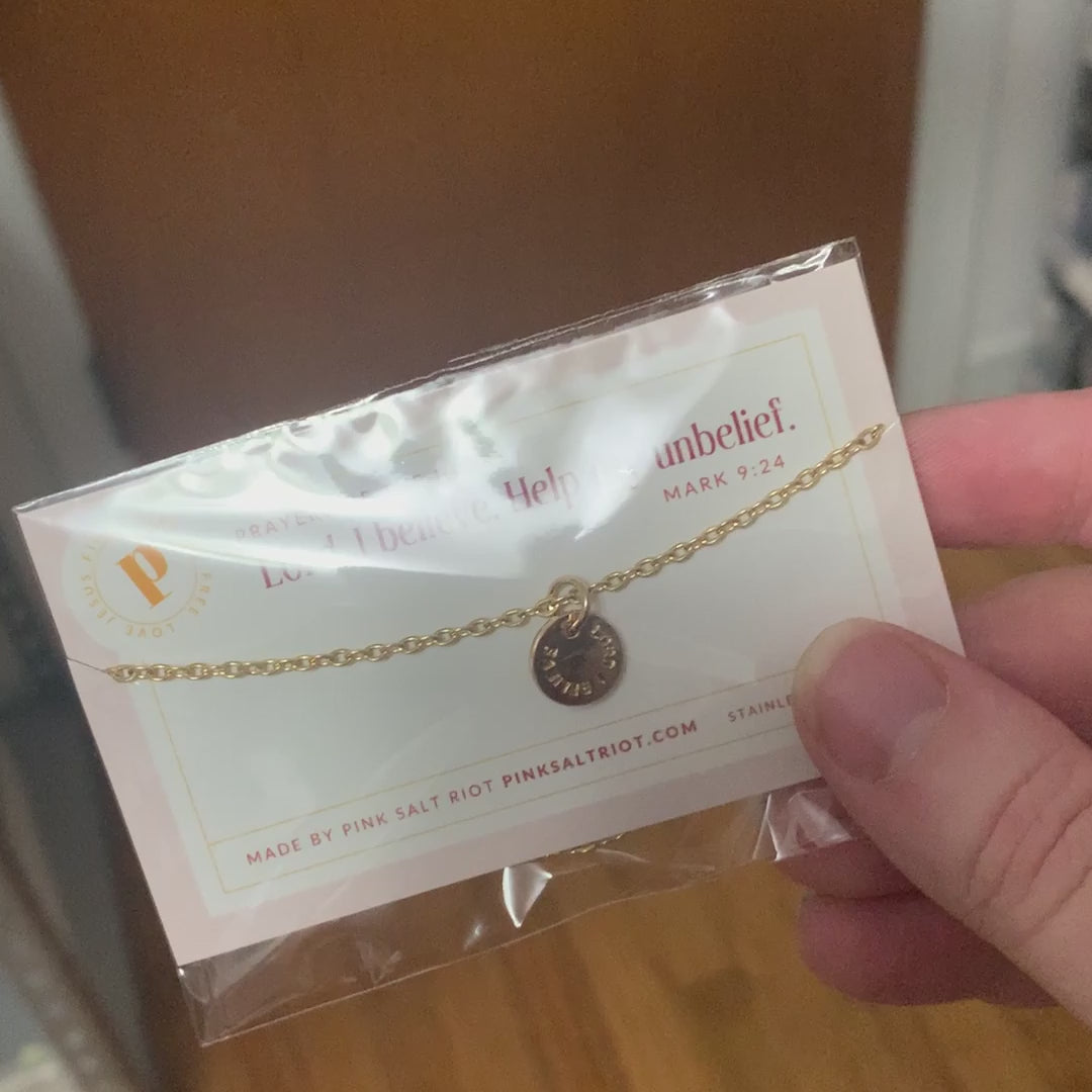 Collier de pièces de monnaie Seigneur, je crois
