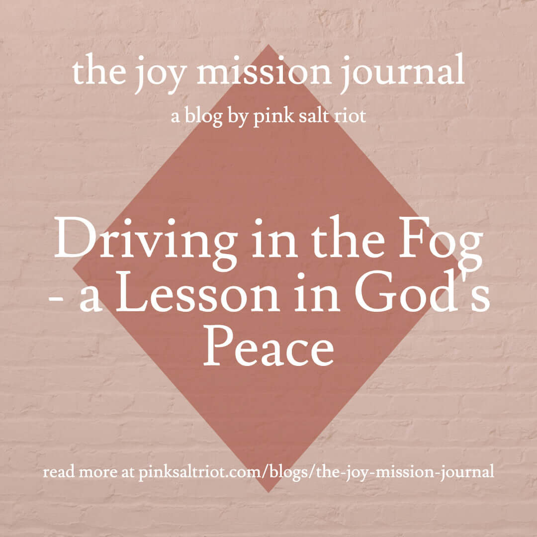 Driving in the Fog - a Lesson in God's Peace - Pink Salt Riot