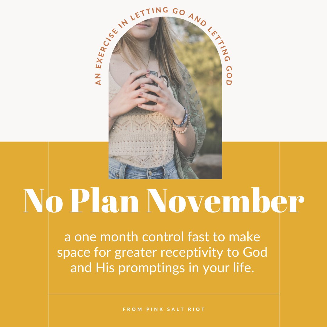 Join me for No Plan November - Pink Salt Riot