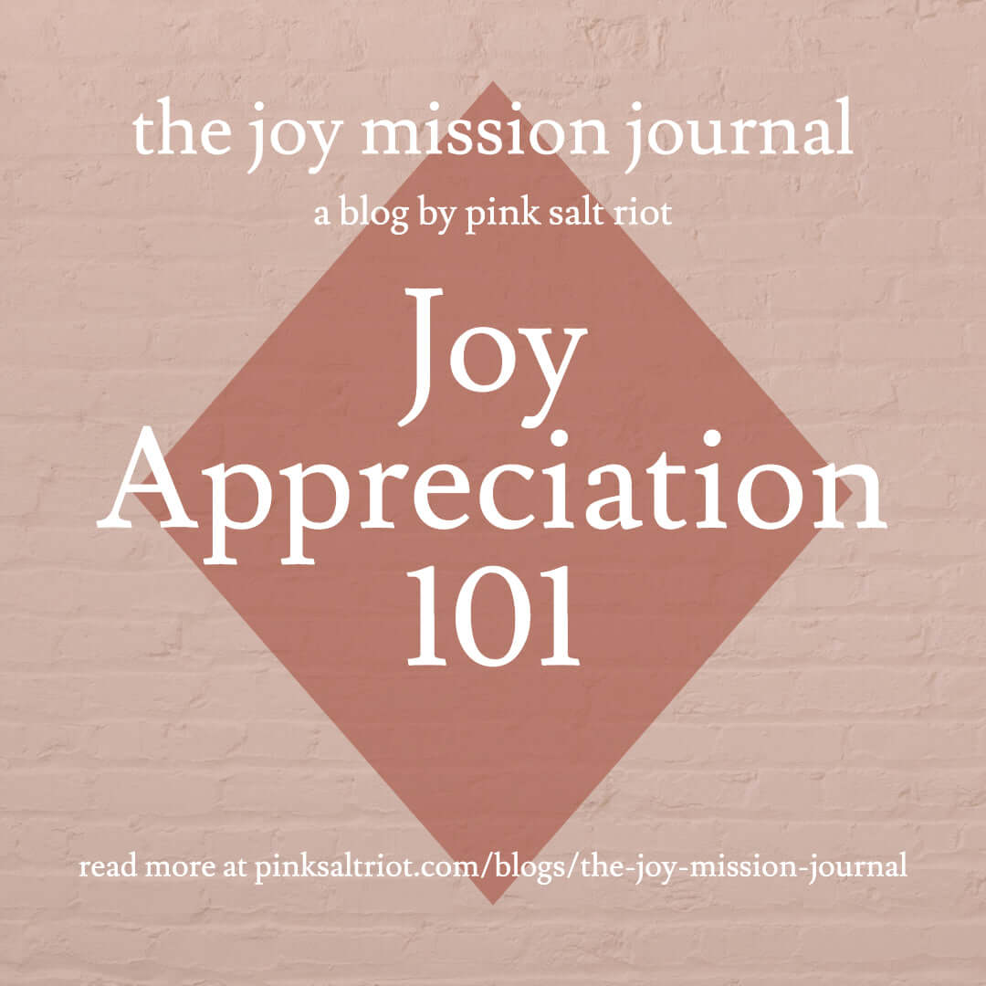 Joy Appreciation 101 - Pink Salt Riot