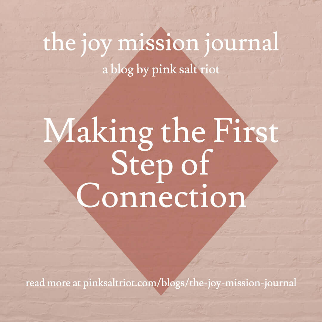 Making the First Step of Connection - Pink Salt Riot