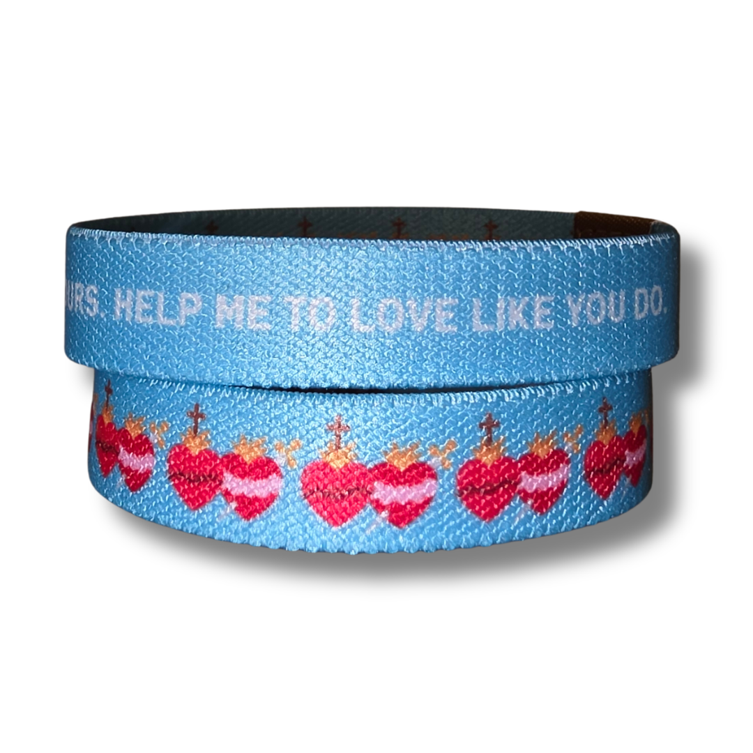 2 Hearts Medium TruthBand- Pink Salt Riot- stacked