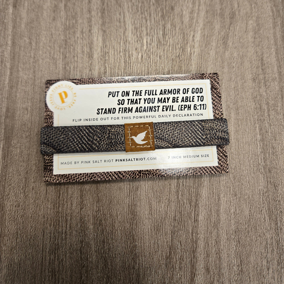 Armor of God Medium TruthBand on card- Pink Salt Riot