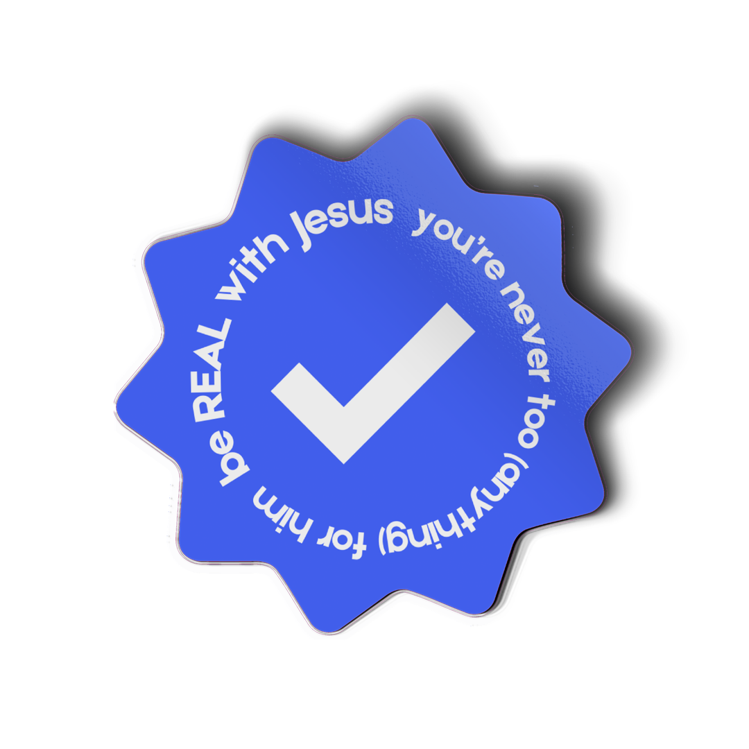 Be Real With Jesus Vinyl Sticker-Pink Salt Riot