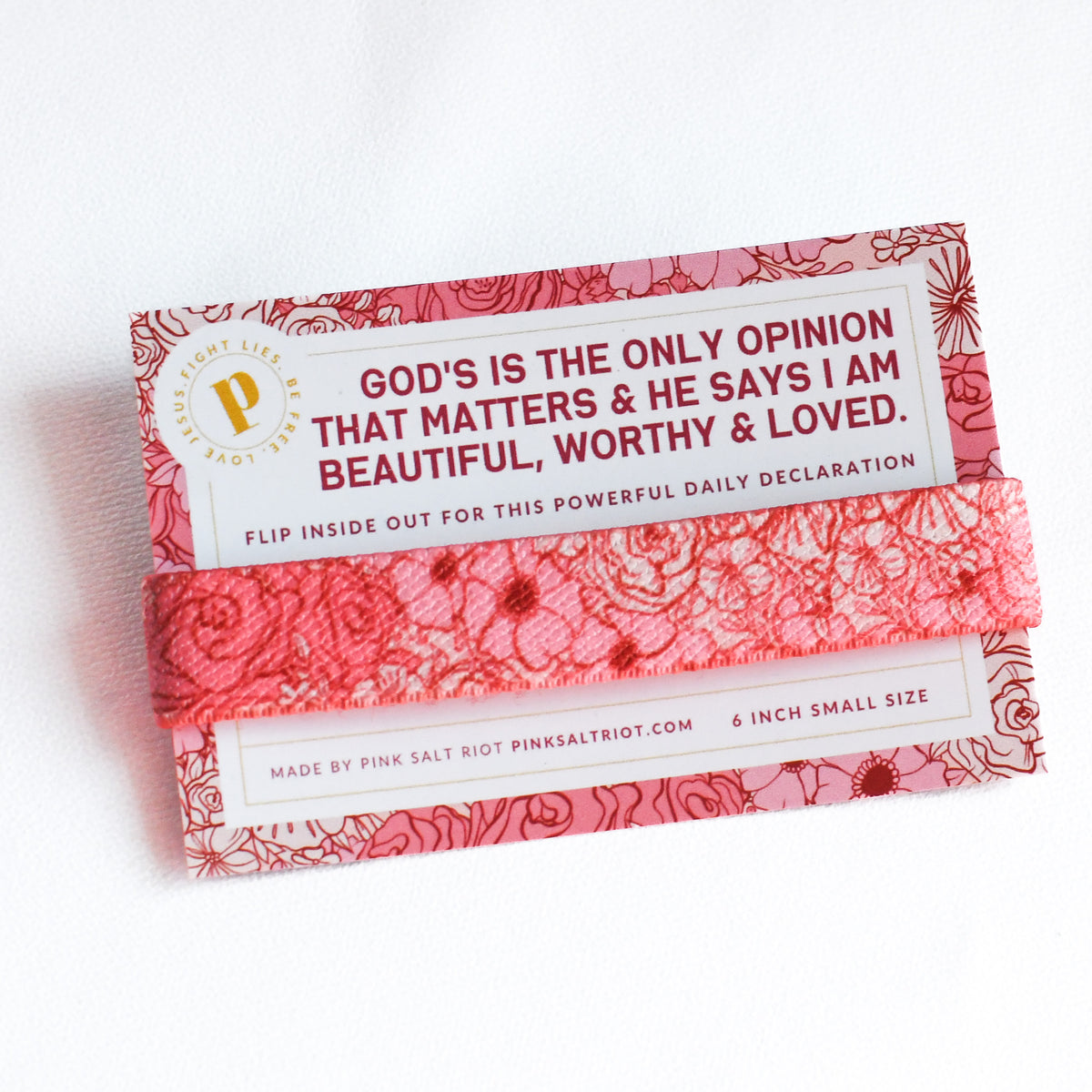 Beautiful Worthy &amp; Loved Kids TruthBand-Pink Salt Riot