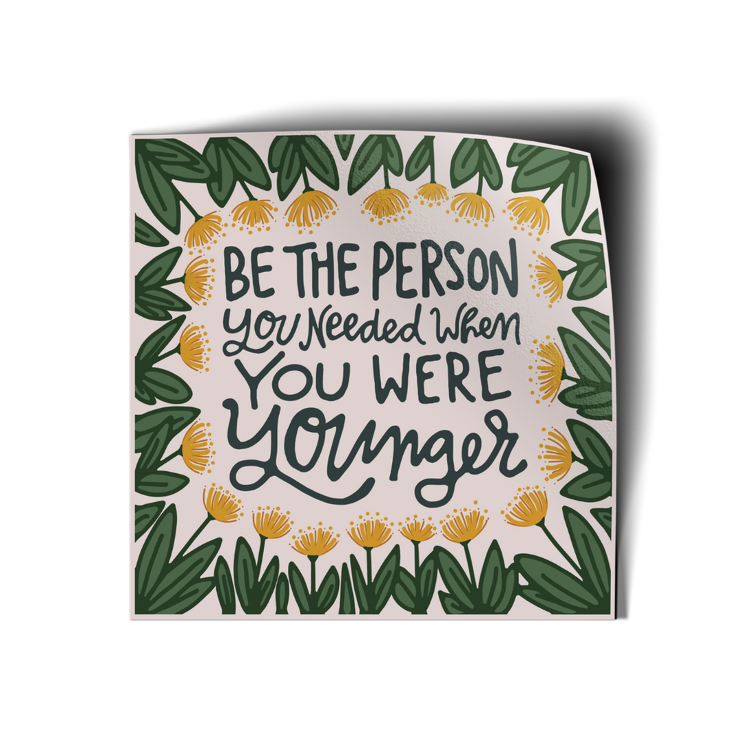 Be the Person Vinyl Sticker-Pink Salt Riot