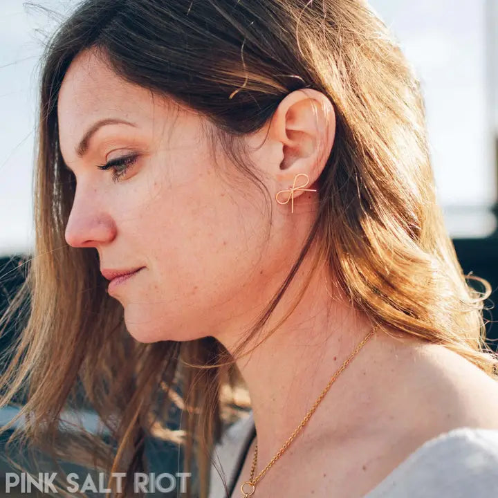 Beautiful + Unique Bow Stud Earrings