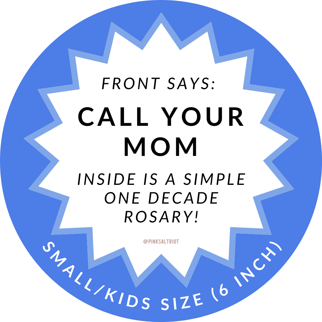 Call Your Mom Boys Rosary Bracelet-Pink Salt Riot