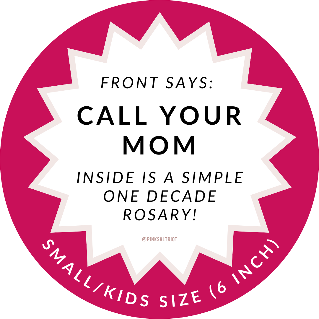 Call Your Mom Girls Rosary Bracelet-Pink Salt Riot