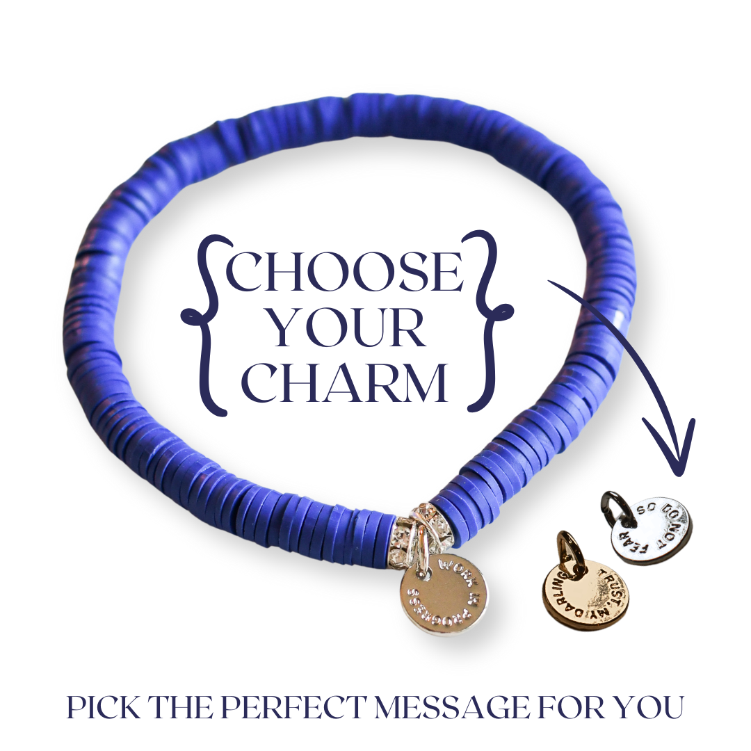 Royal Blue Clay Bracelet-Pink Salt Riot