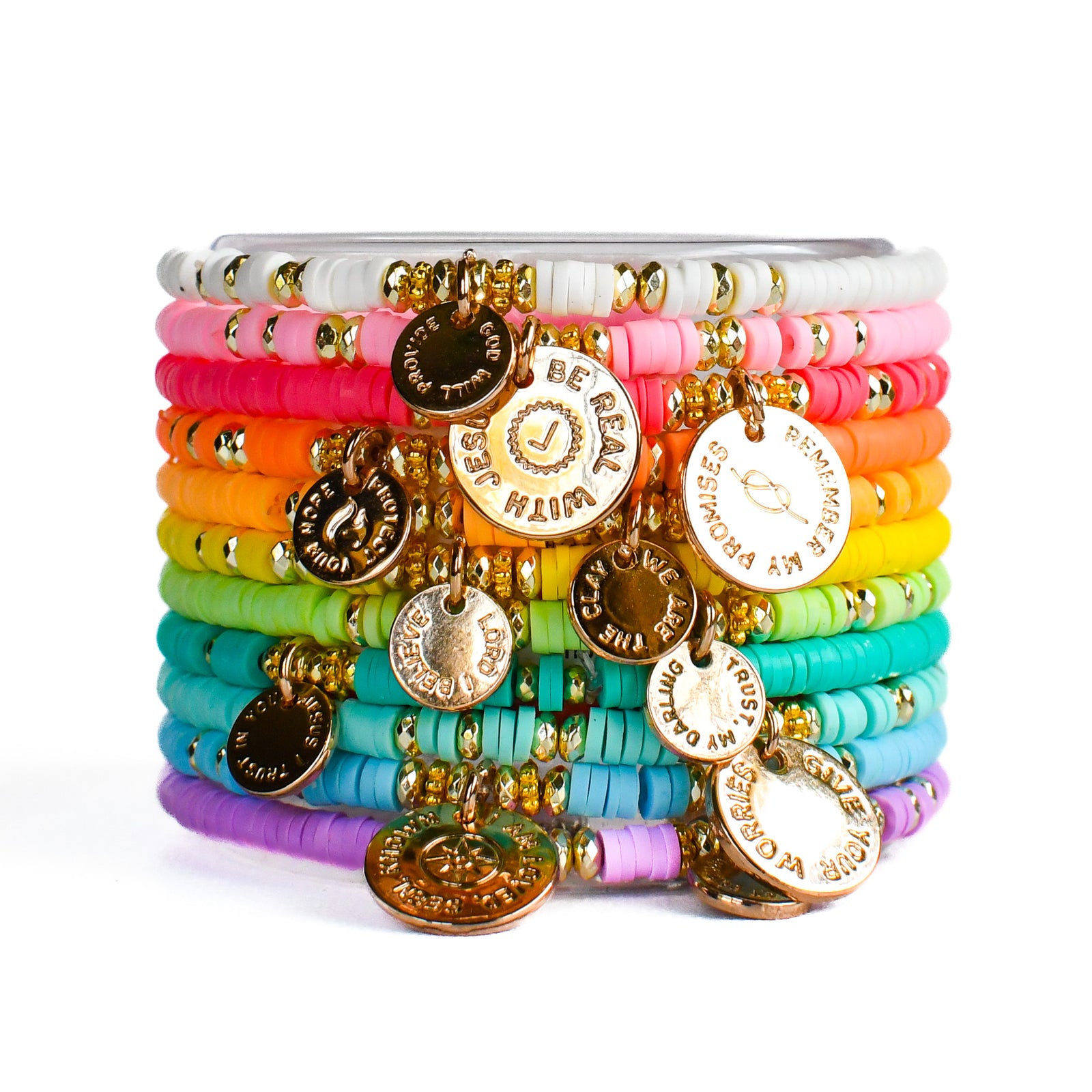 Create Your Own - Rainbow Charm Bracelets-Pink Salt Riot