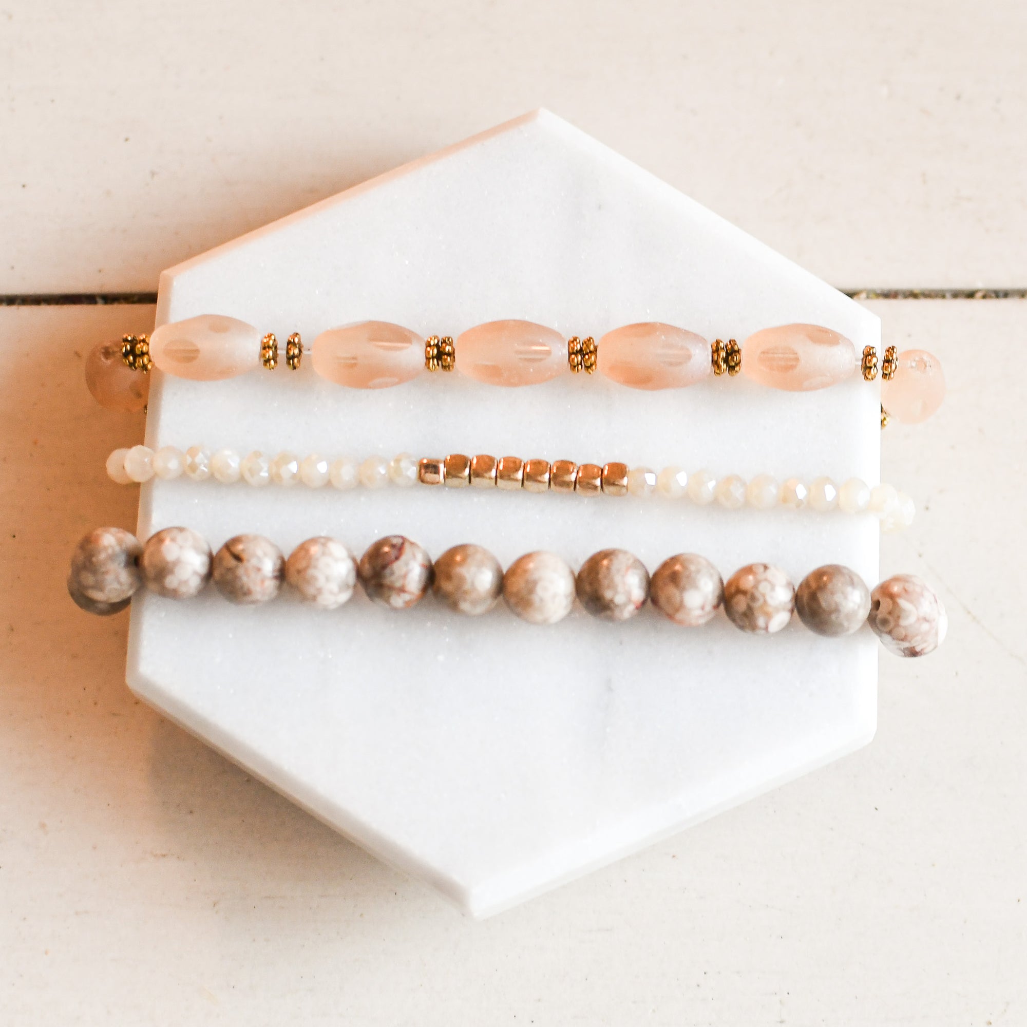 Create Your Own - Peachy Glass & Gold