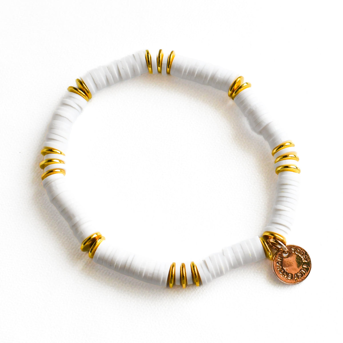 Create Your Own - Gold &amp; White Stacking Bracelets-Pink Salt Riot