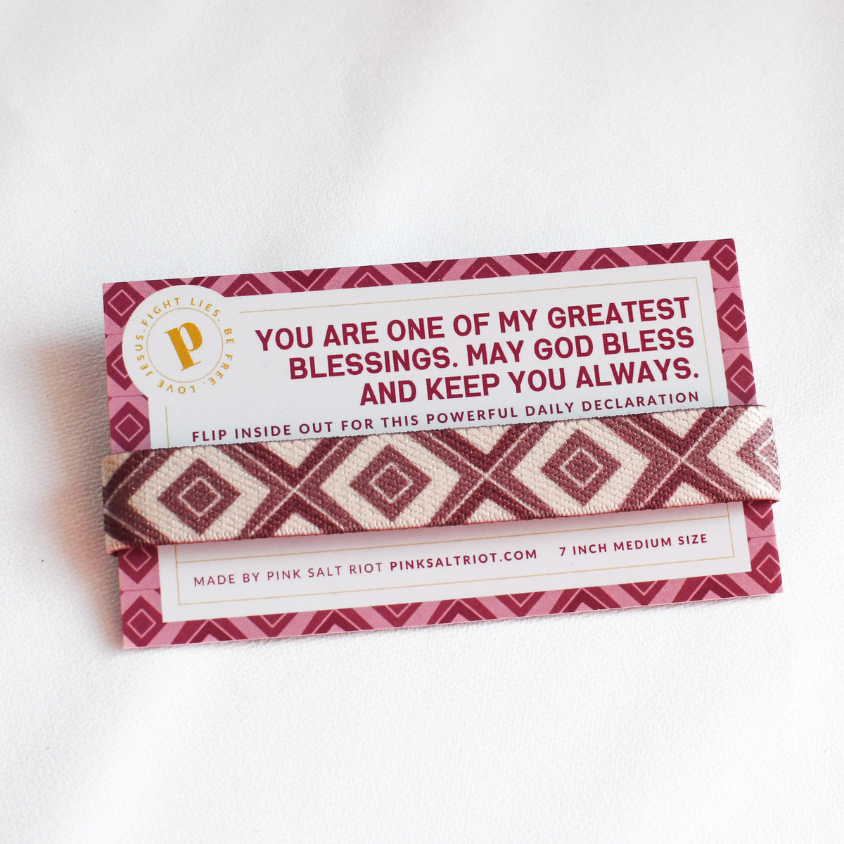Dearest Friend + Greatest Blessing Womens TruthBand-Pink Salt Riot