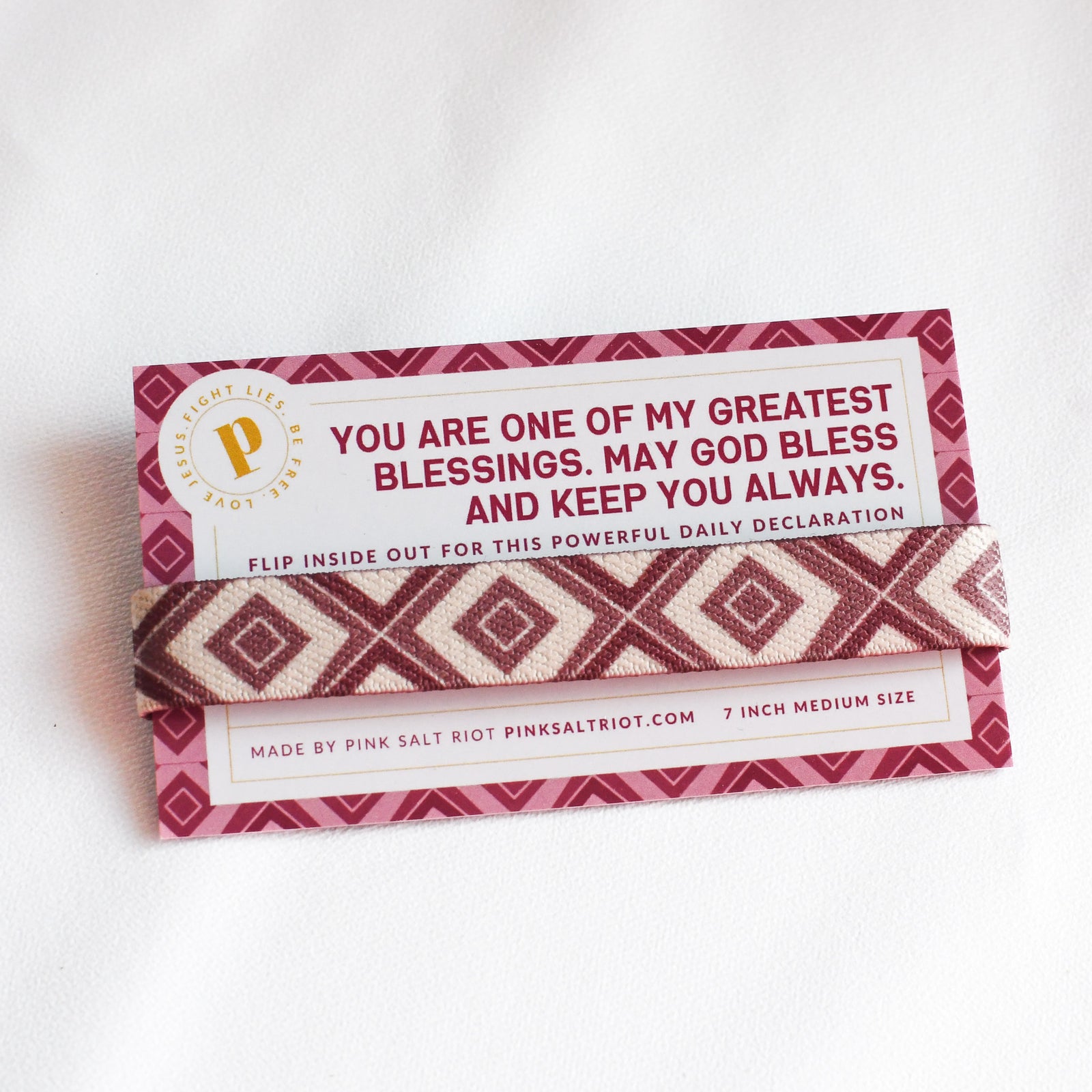 Dearest Friend + Greatest Blessing Womens TruthBand-Pink Salt Riot