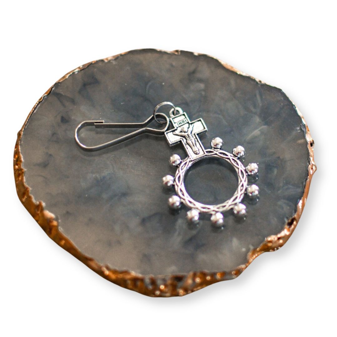 Finger Rosary Zipper Pull-Pink Salt Riot