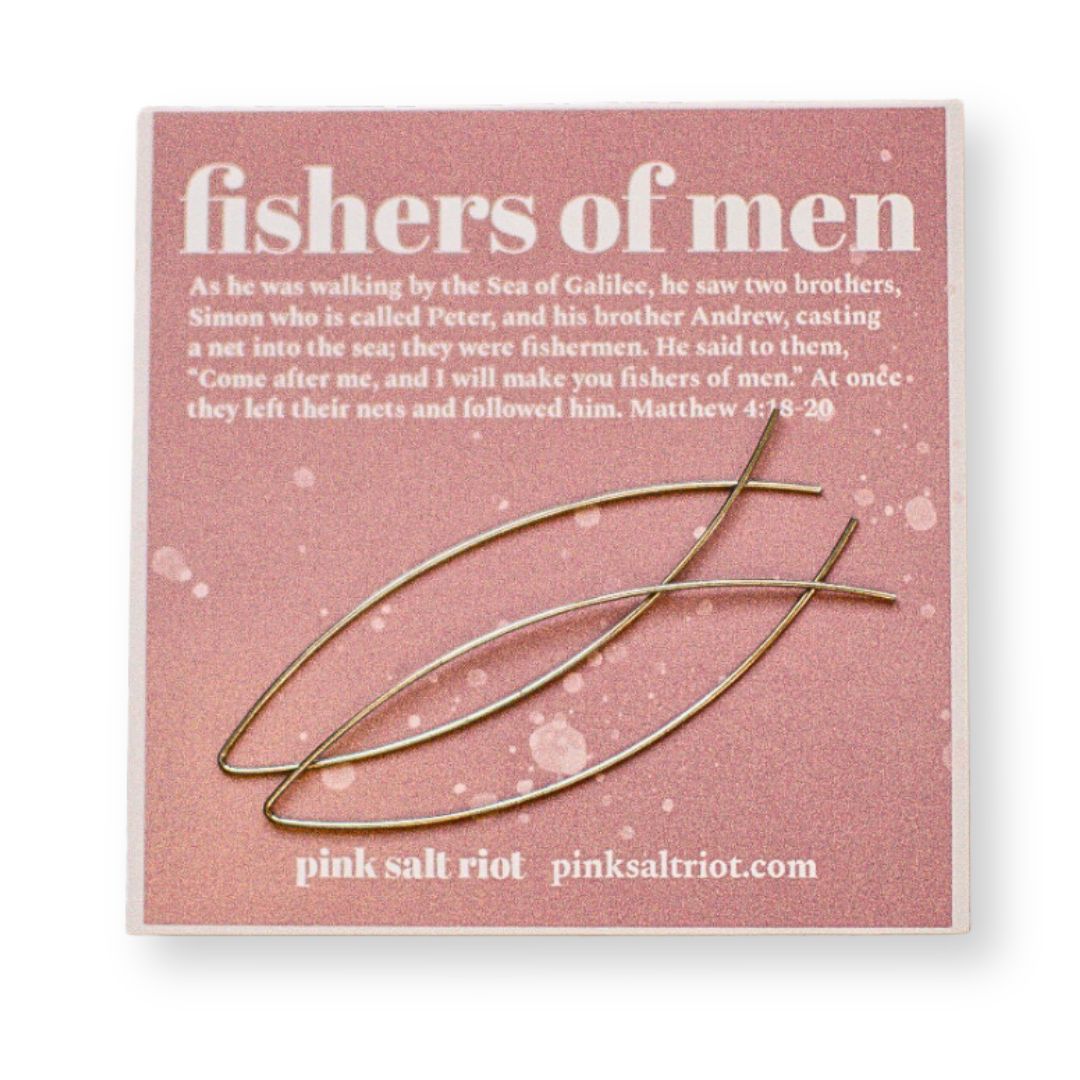 Fishers of Men Minimalist Earrings-Pink Salt Riot