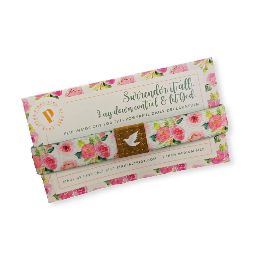 Floral Surrender It All Truthband new on card - Pink Salt Riot