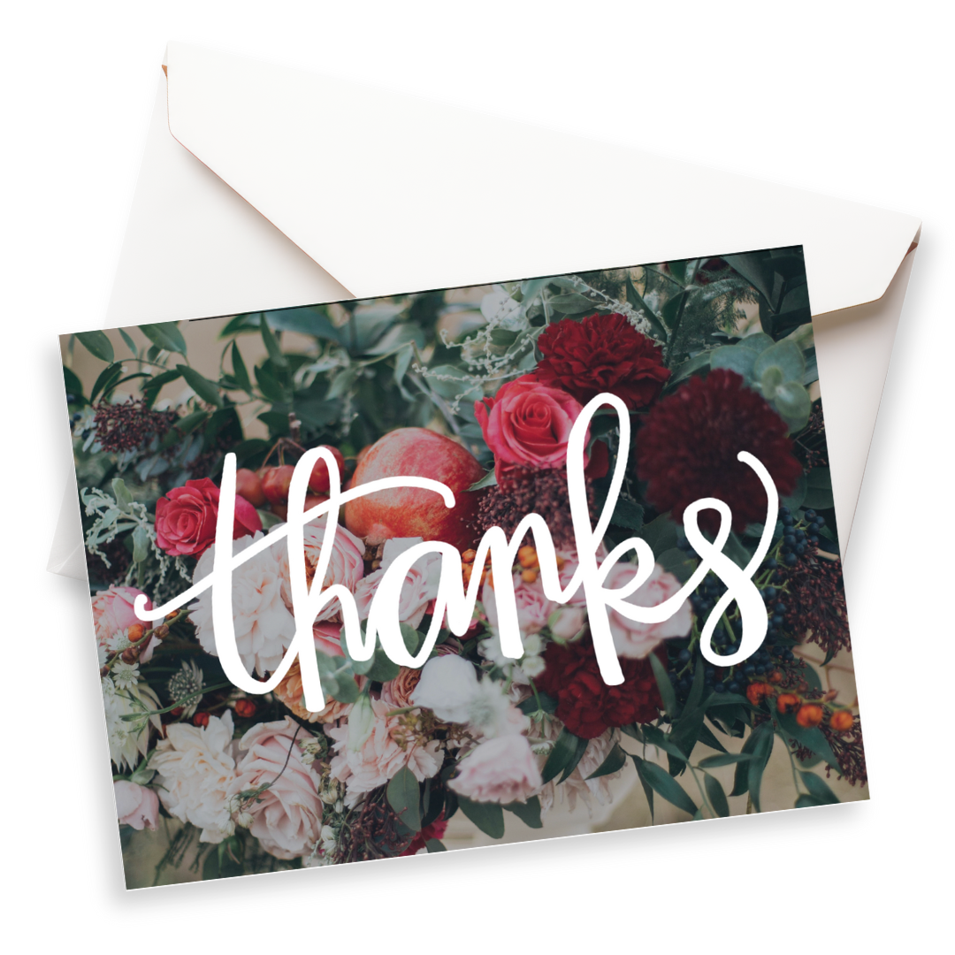 Floral Thank You Card-Pink Salt Riot