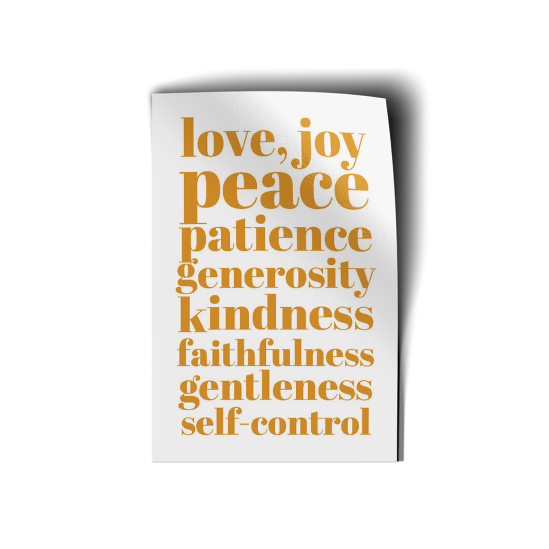 Fruits of the Spirit Vinyl Sticker