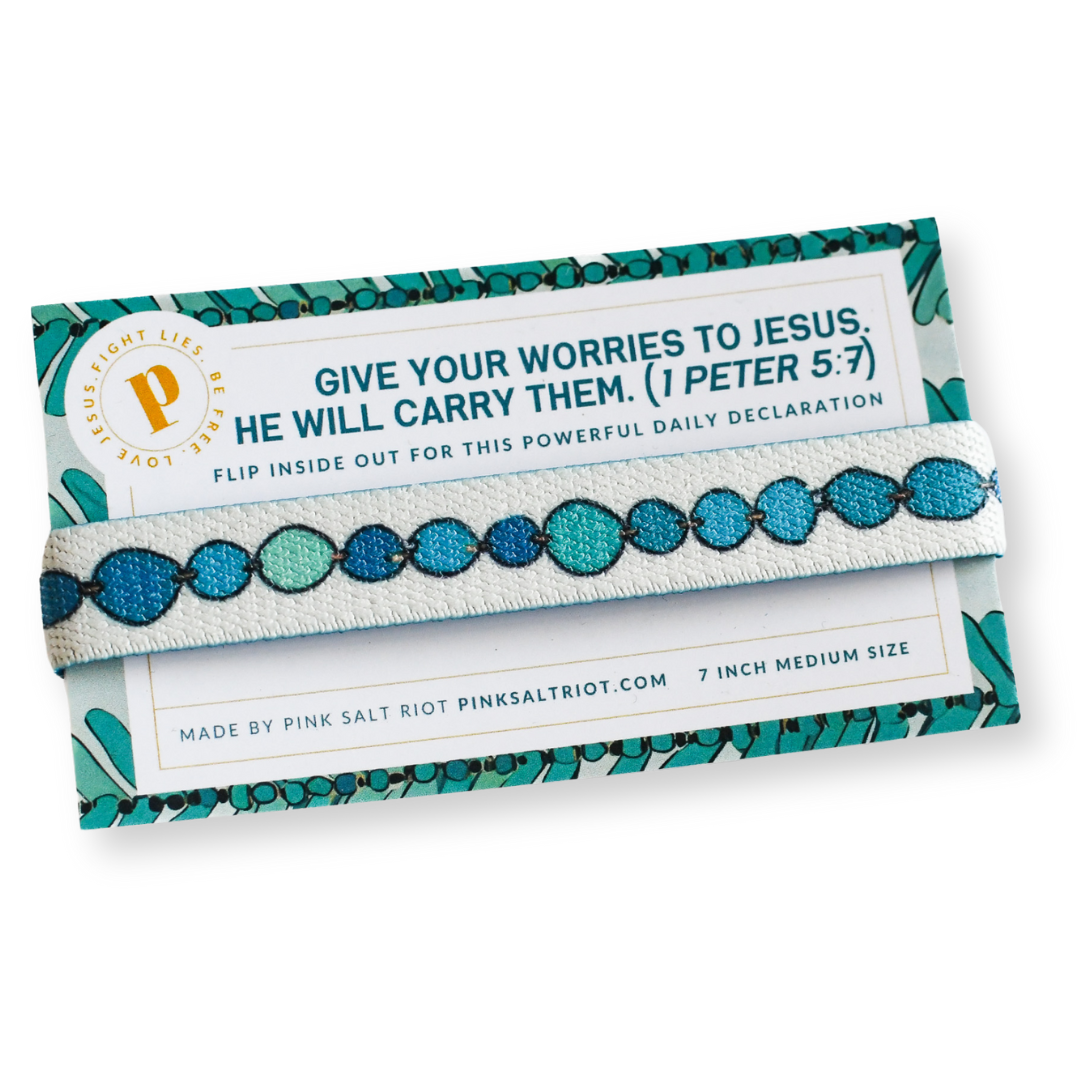 Give Your Worries to Jesus Womens Truthband-Pink Salt Riot