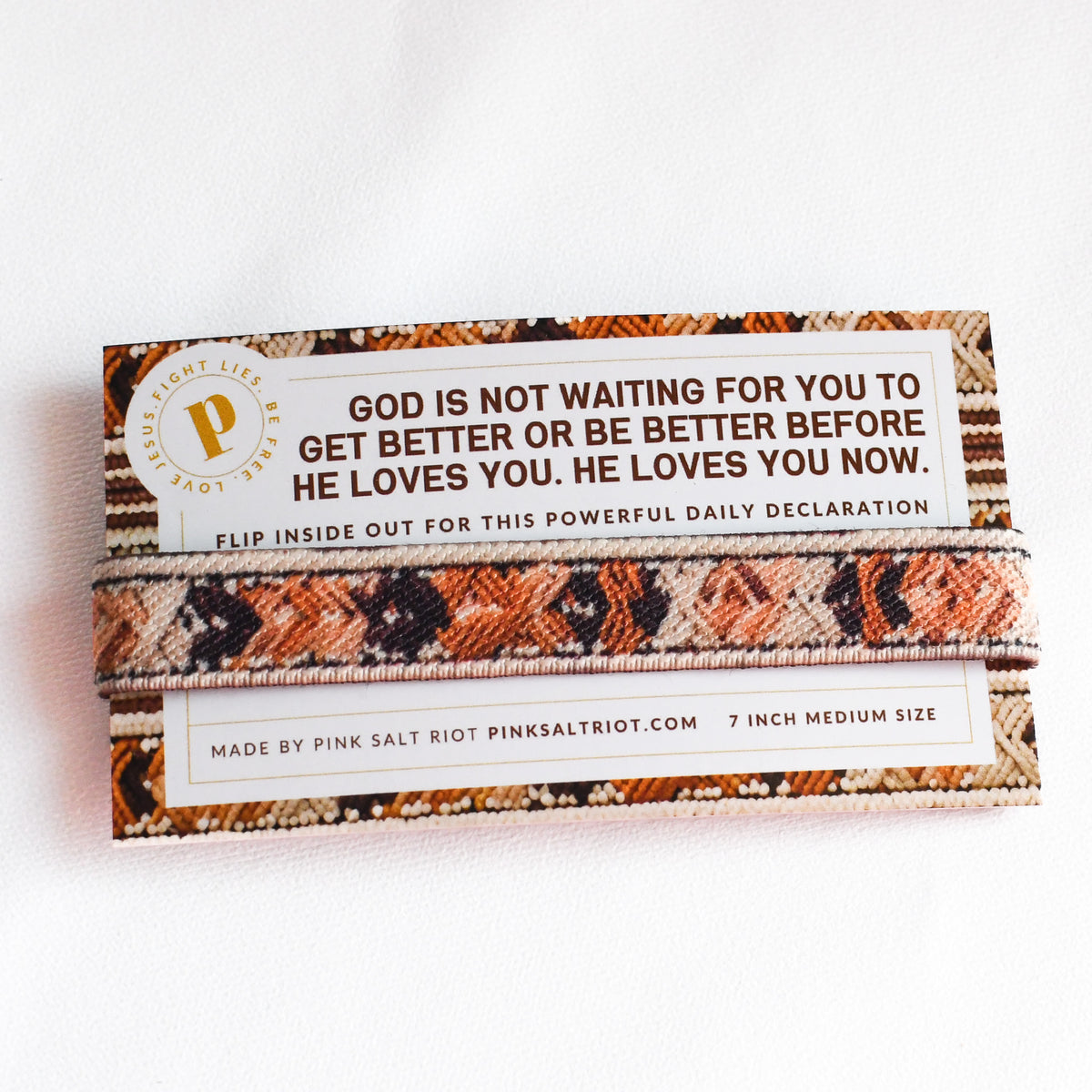 God Loves You Now Women’s TruthBand-Pink Salt Riot
