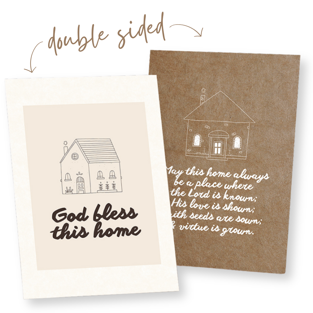 God Bless This Home Double Sided Print-Pink Salt Riot