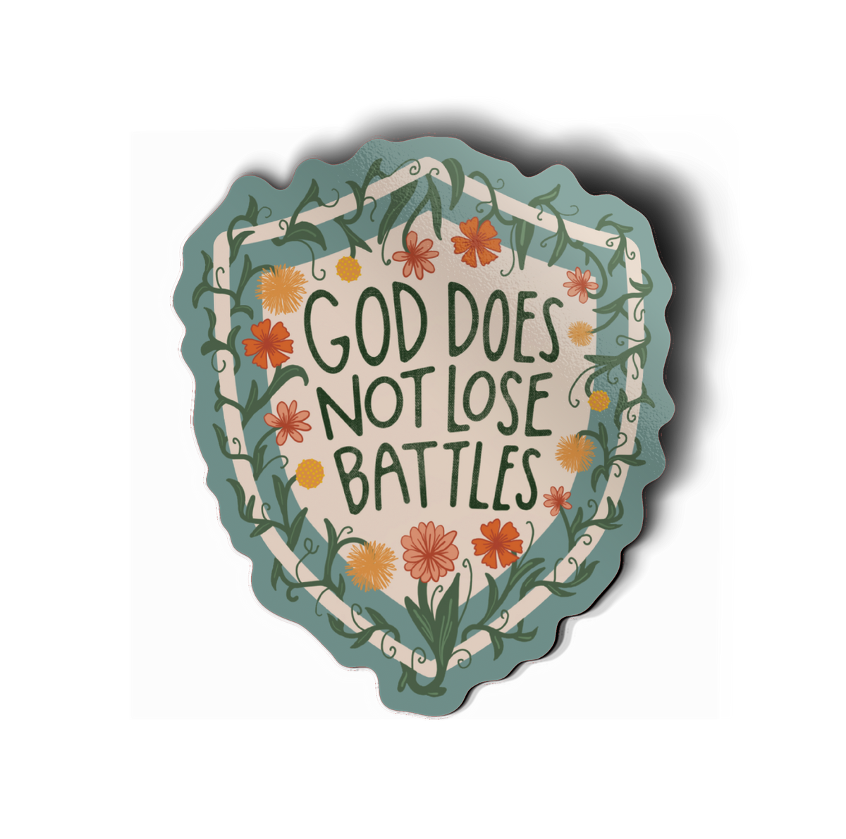 God Does Not Lose Battles Vinyl Sticker-Pink Salt Riot